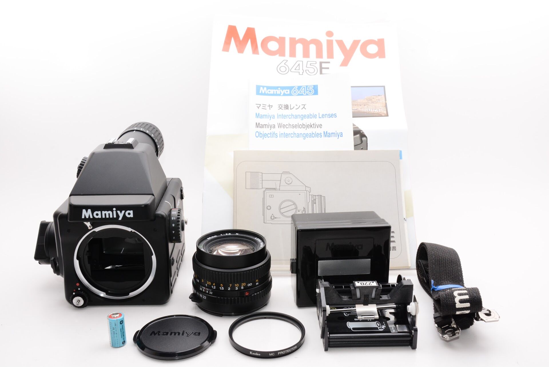 Mamiya マミヤ 645E + MAMIYA-SEKOR C 80mm F2.8 N 中判フィルムカメラ 単焦点レンズ セット