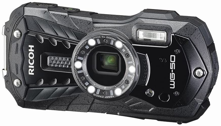 RICOH リコー 防水デジタルカメラ RICOH WG-50 ブラック 04571 防水14m耐ショック1.6m耐寒-10度