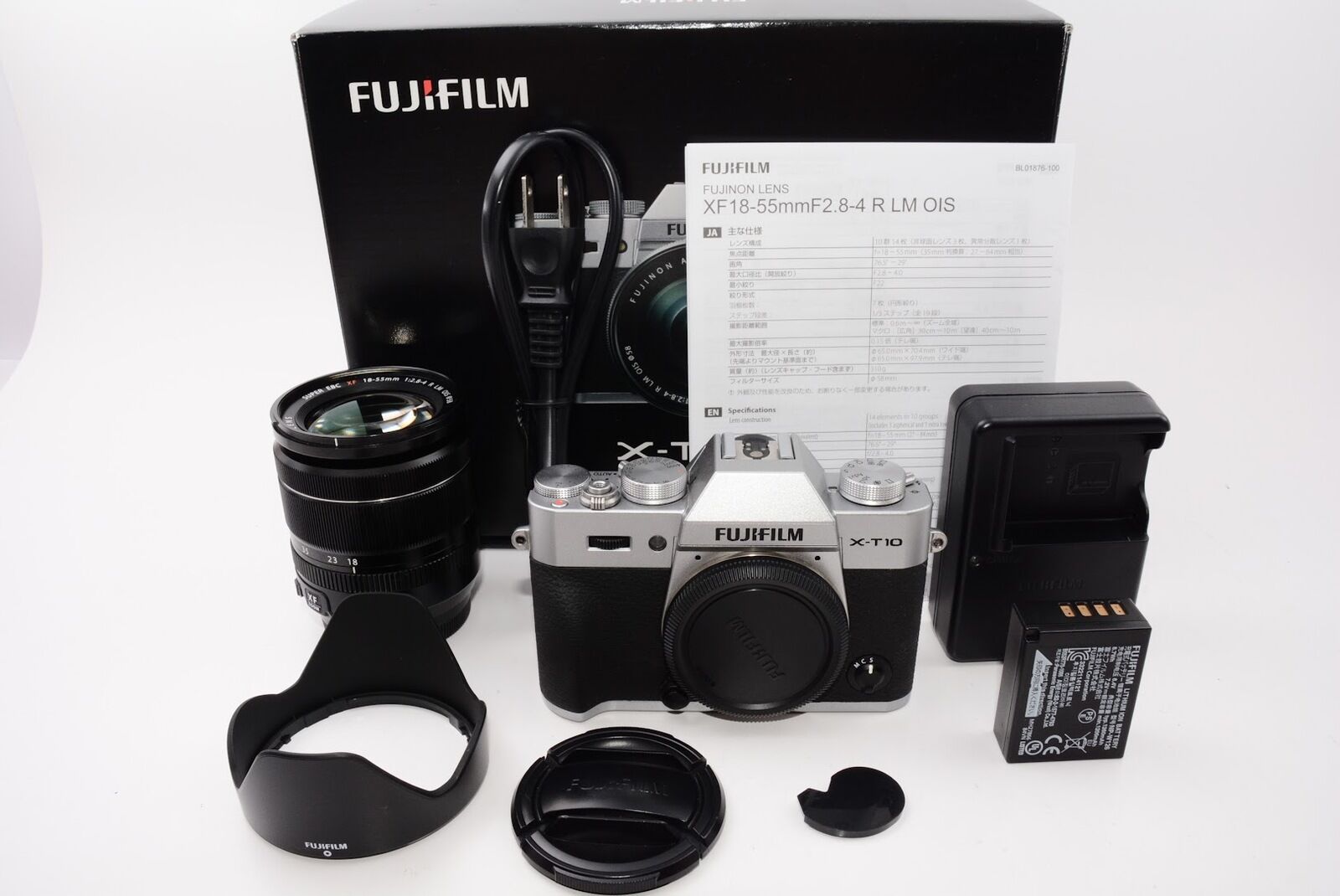 FUJIFILM フジフィルム ミラーレス一眼 X-T10 レンズキット シルバー