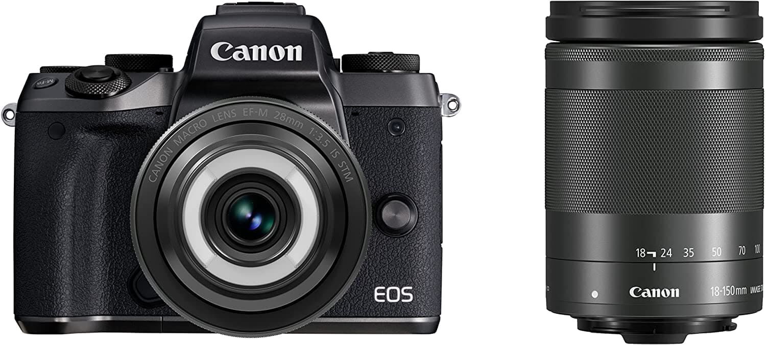 Canon キャノン ミラーレス一眼カメラ EOS M5 クリエイティブマクロ ダブルレンズキット EF-M28mmF3.5IS EF-M18-150mm F3.5-6.3 IS付属