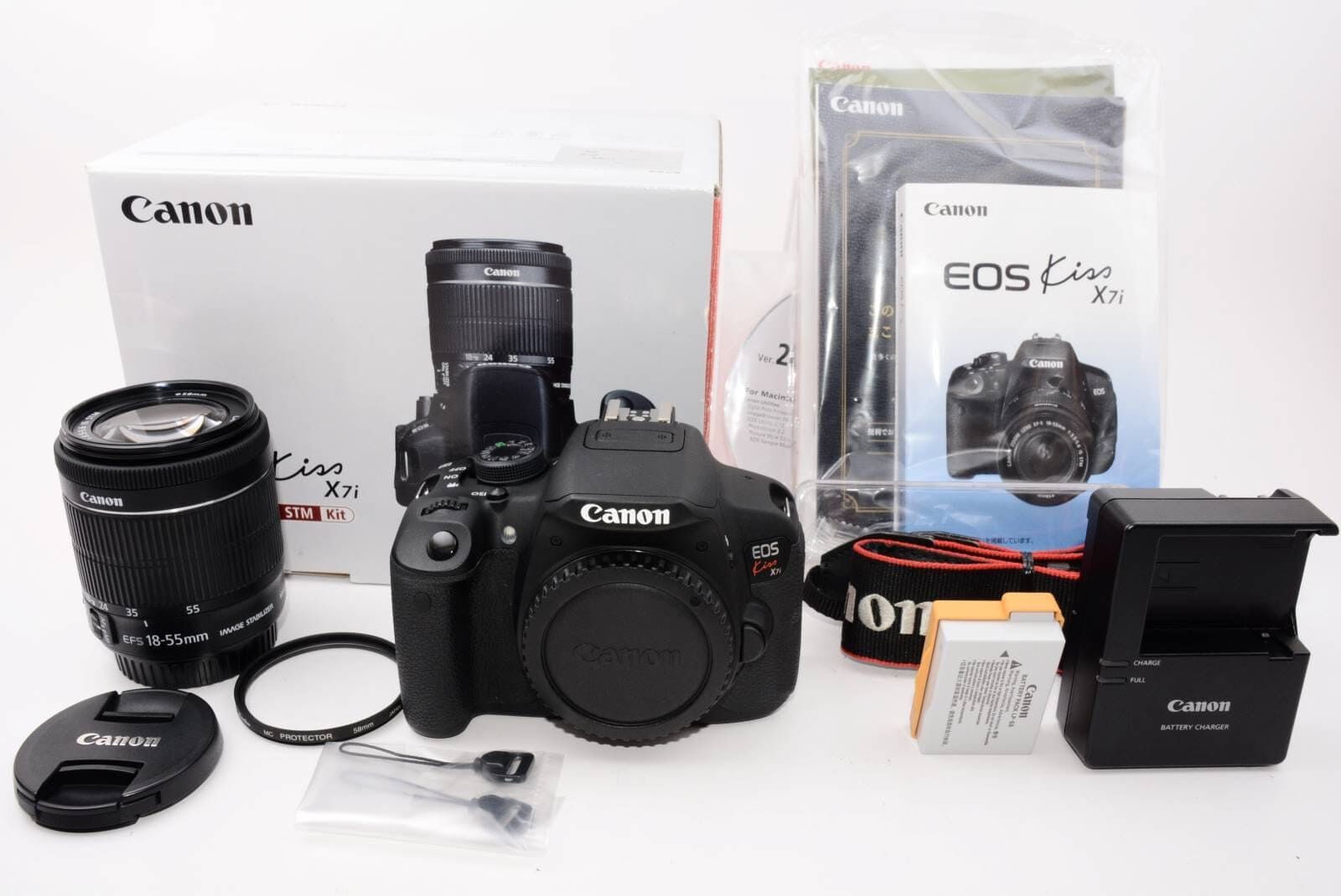 Canon キャノン デジタル一眼レフカメラ EOS Kiss X7i レンズキット EF-S18-55mm F3.5-5.6 IS STM付属